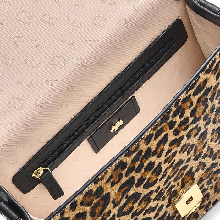  London Adie Road - Faux Leopard, Small Flapover Cross Body