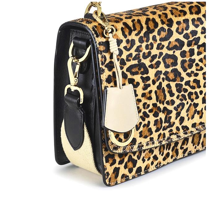  London Adie Road - Faux Leopard, Small Flapover Cross Body