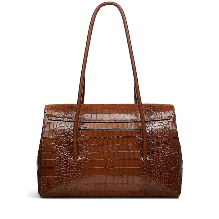  London Apsley Road - Faux Croc, Large Flapover Tote