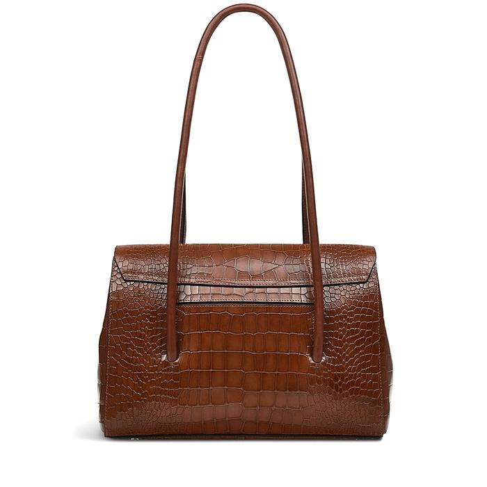  London Apsley Road - Faux Croc, Medium Flapover Tote