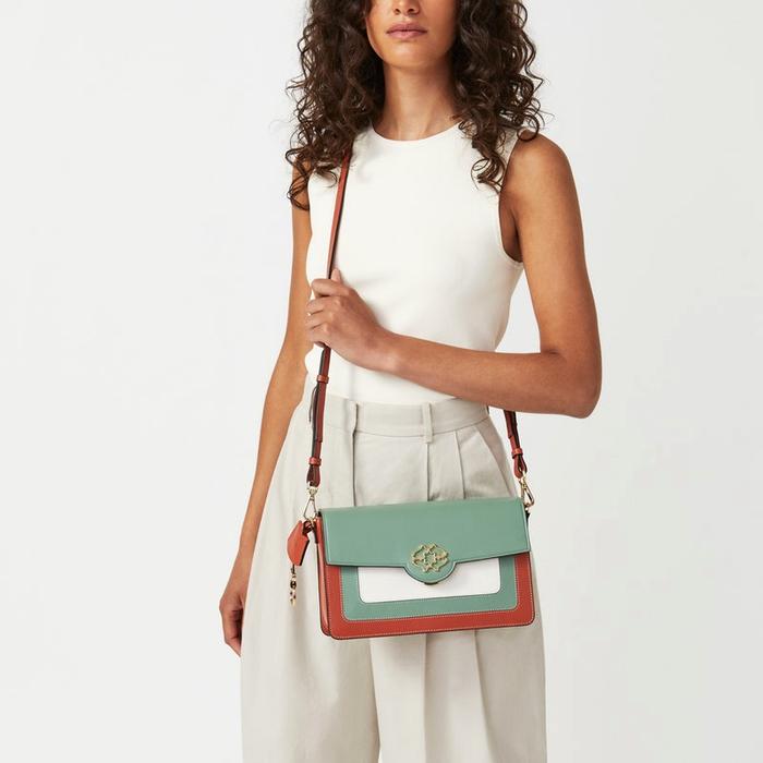  London Apsley Road - Inlay, Medium Flapover Crossbody