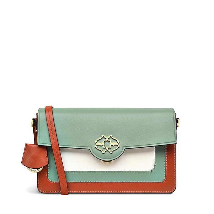  London Apsley Road - Inlay, Medium Flapover Crossbody