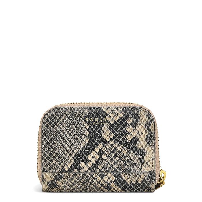  London Chelsea - Faux Python, Small Zip-Around Purse