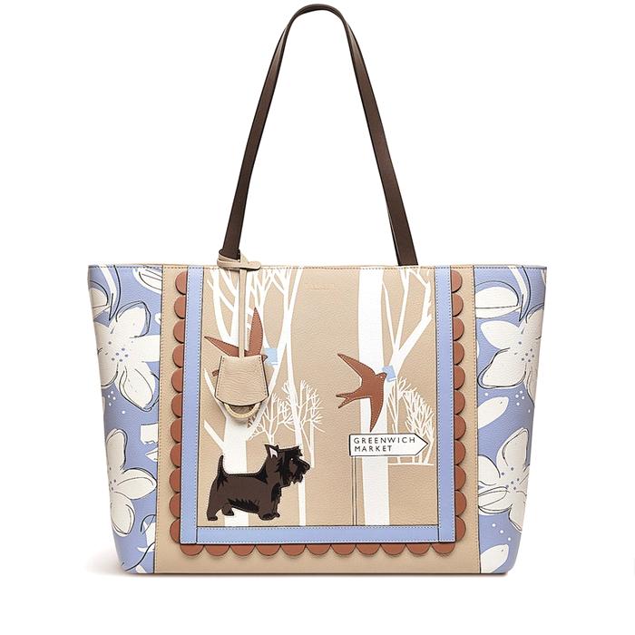  London Curious Wanderer, Medium Ziptop Tote