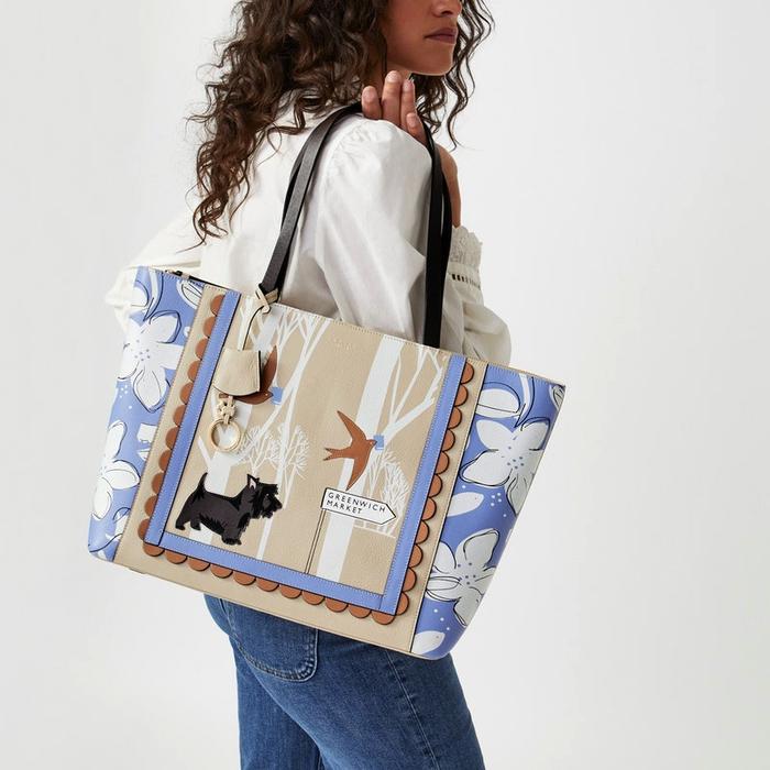  London Curious Wanderer, Medium Ziptop Tote