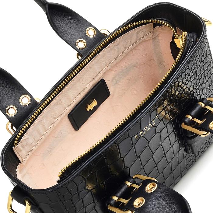  London Curzon Street - Faux Croc, Small Ziptop Crossbody