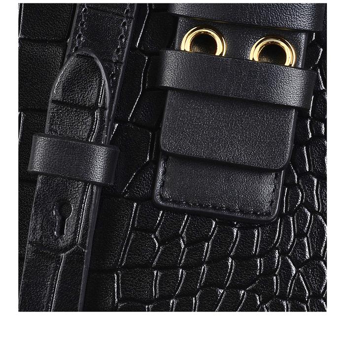  London Curzon Street - Faux Croc, Small Ziptop Crossbody