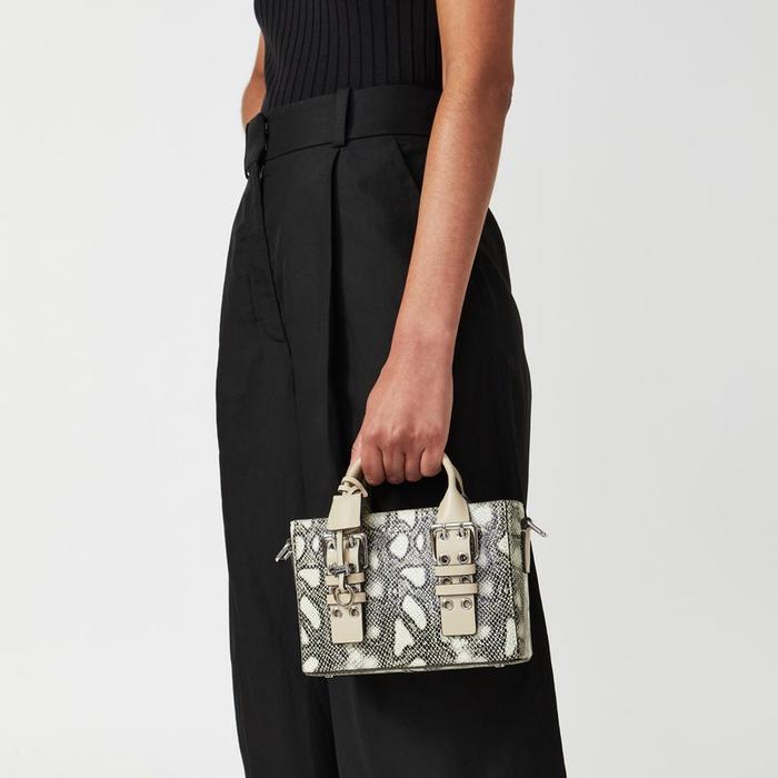  London Curzon Street - Faux Snake, Small Ziptop Crossbody