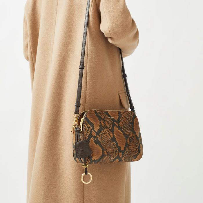  London Dukes Place - Faux Snake, Medium Zip-Top Cross Body