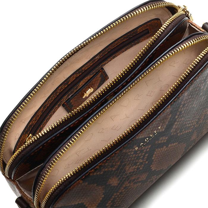  London Dukes Place - Faux Snake, Medium Zip-Top Cross Body