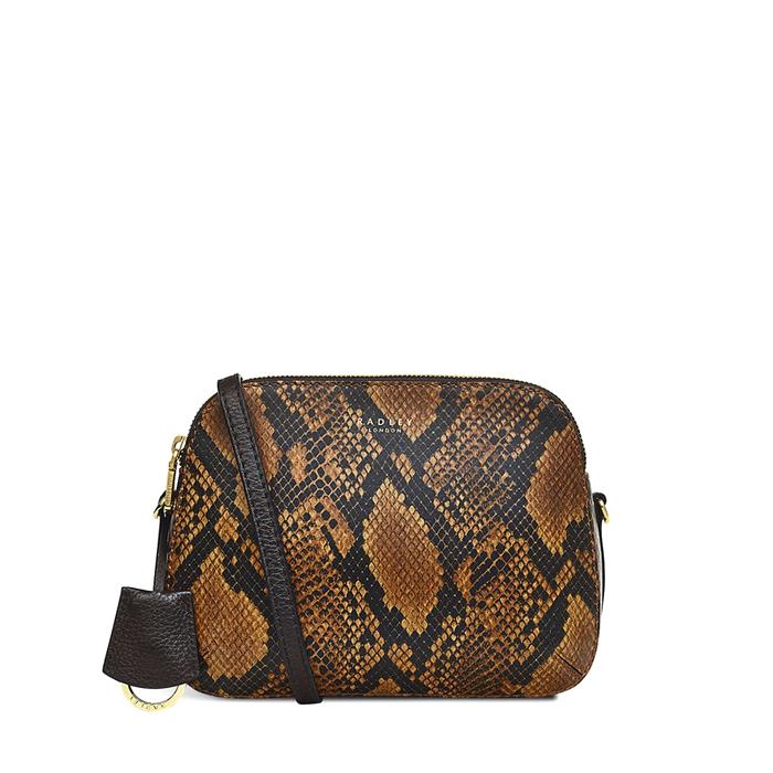  London Dukes Place - Faux Snake, Medium Zip-Top Cross Body