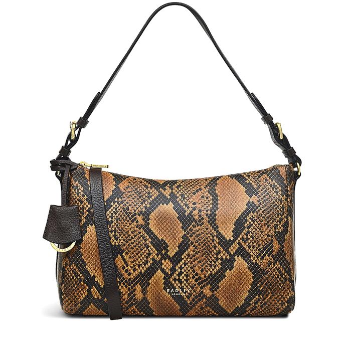  London Dukes Place - Faux Snake, Medium Zip-Top Shoulder