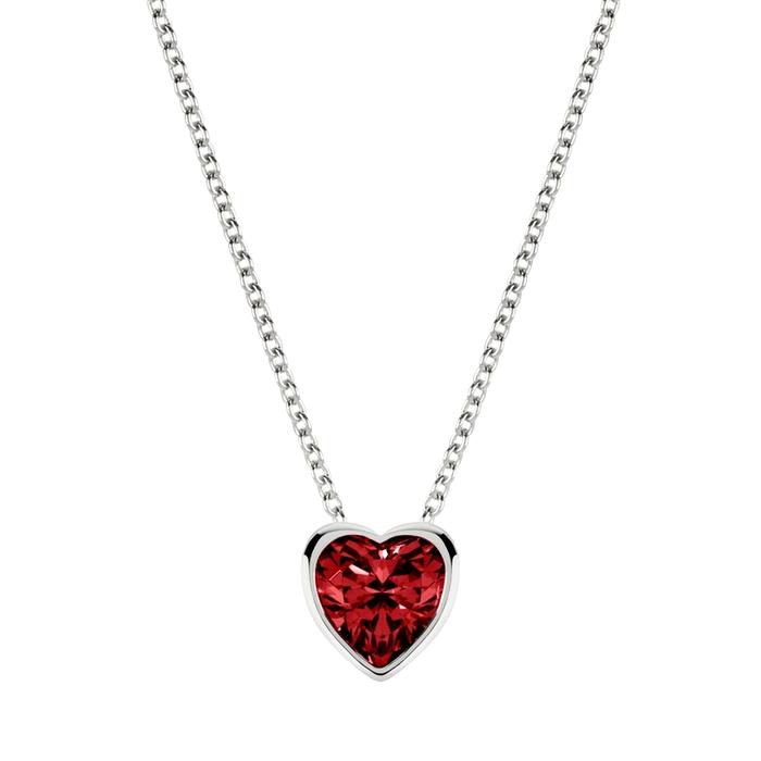  London Esher Street, Red Stone Heart Necklace