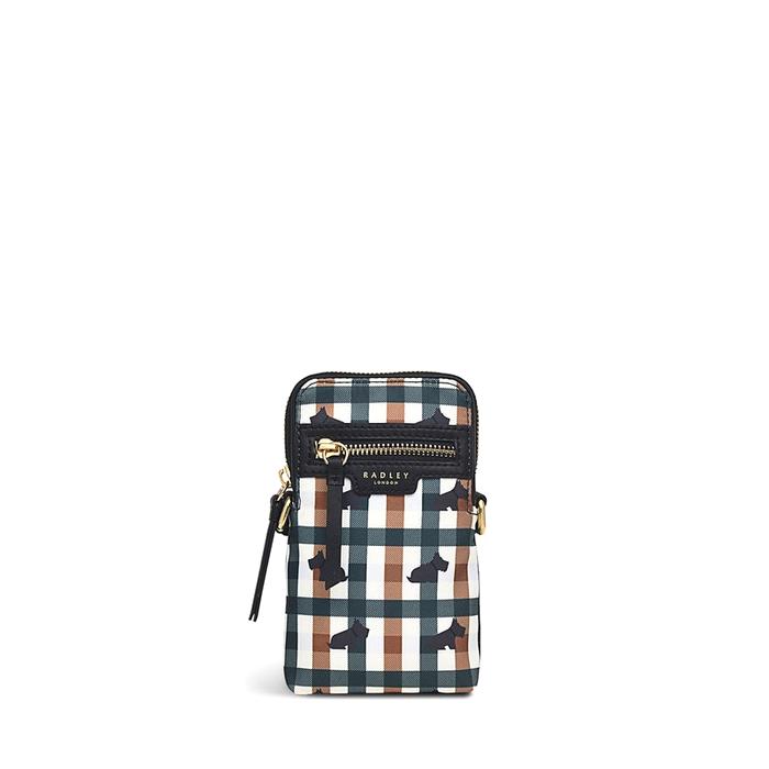  London Finsbury Park - Checked Dog, Medium Zip-Around Phone Cross Body