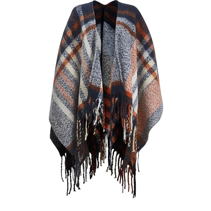  London Fluffy Check, Poncho