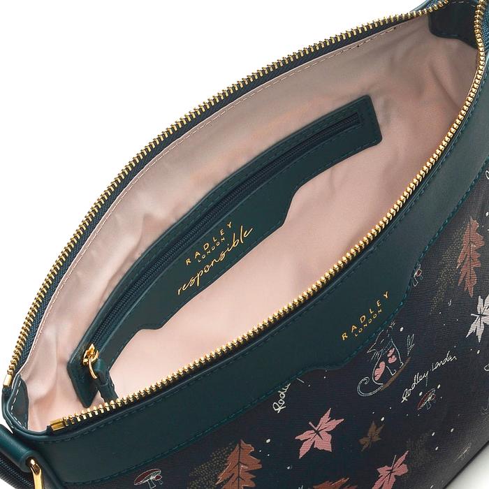  London Forest Friends, Medium Zip-Top Cross Body Bag