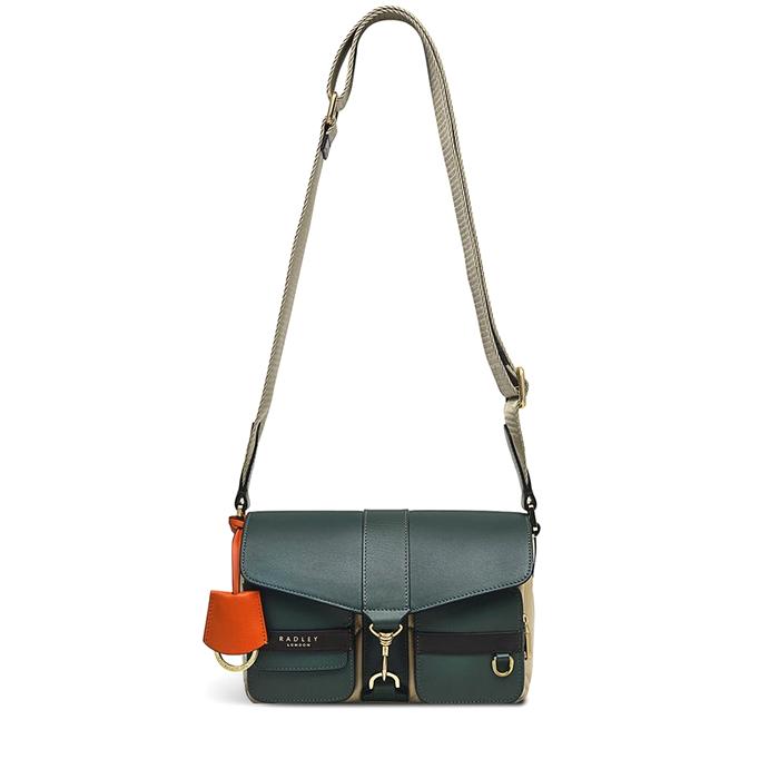  London Garrick Street - Geo Quilt, Medium Flapover Cross Body