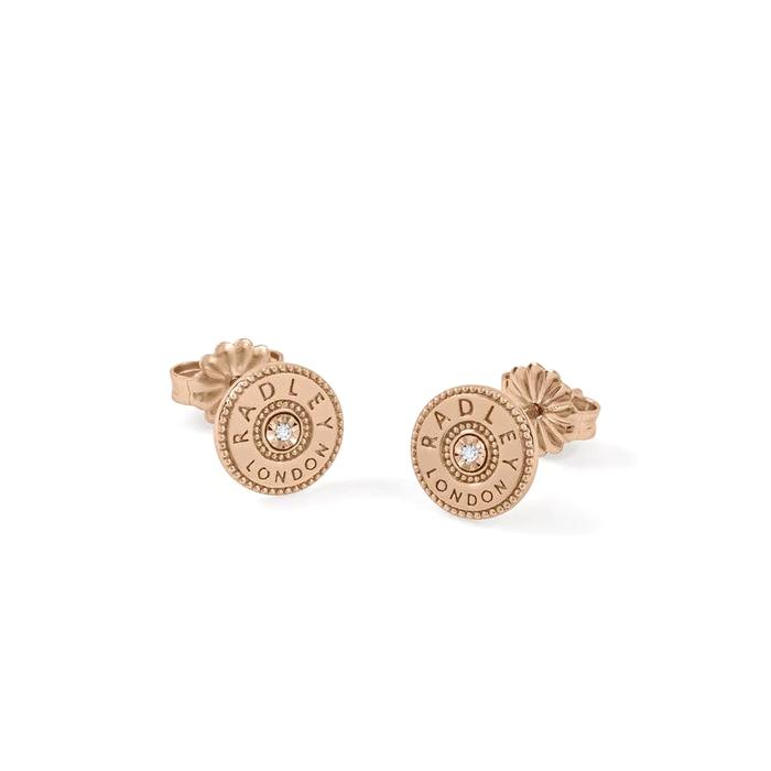  London Hatton Gardens, Disc Earrings With Diamonds