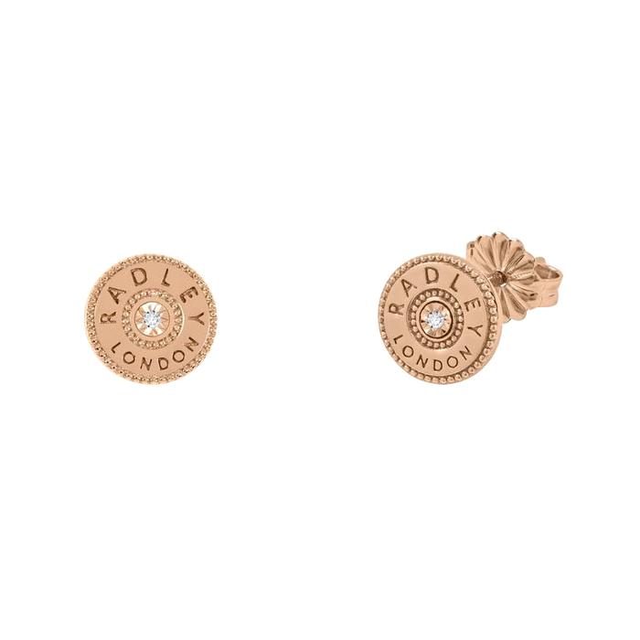  London Hatton Gardens, Disc Earrings With Diamonds