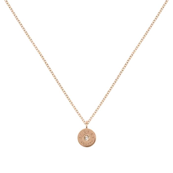  London Hatton Gardens, Disc Necklace With Diamonds