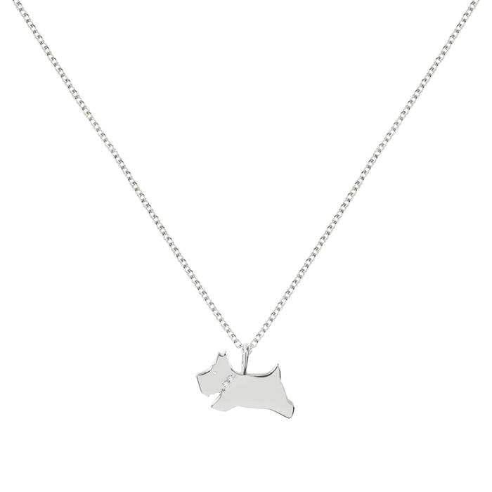  London Hatton Gardens, Leaping Dog Necklace With Diamonds