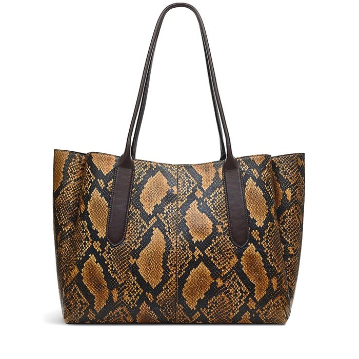  London Hillgate Place - Faux Snake, Large Open-Top Tote