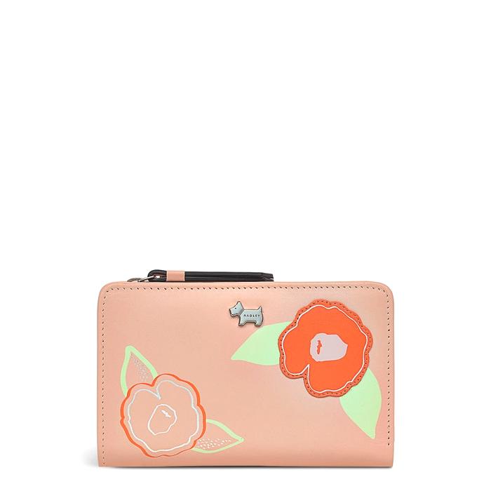  London Hollyhock Floral, Medium Bifold Purse