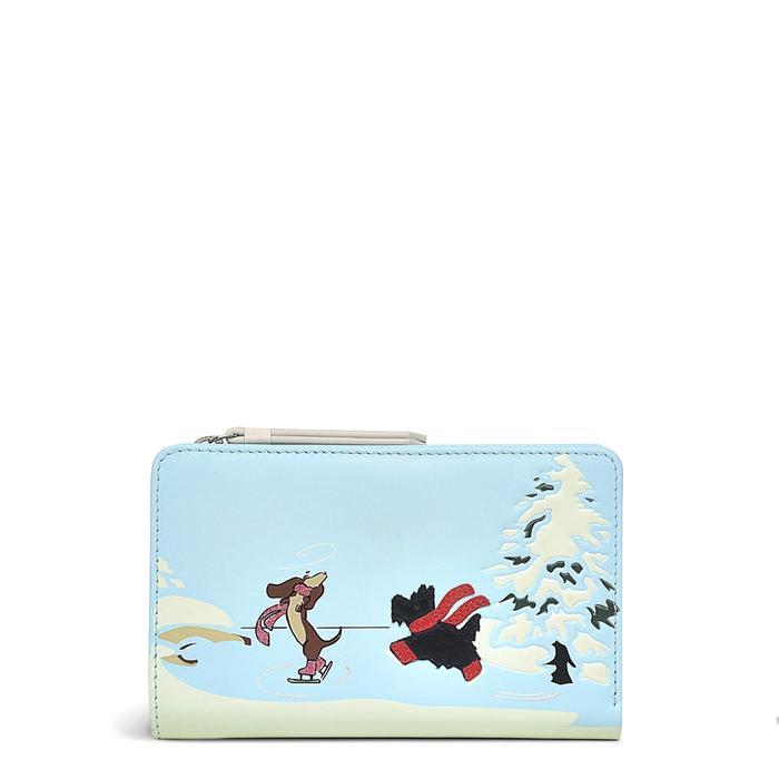  London Ice Skating, Medium Bifold Purse