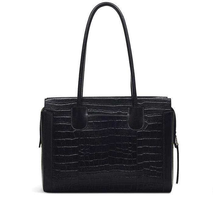  London Kelham Gardens - Faux Croc, Large Ziptop Tote