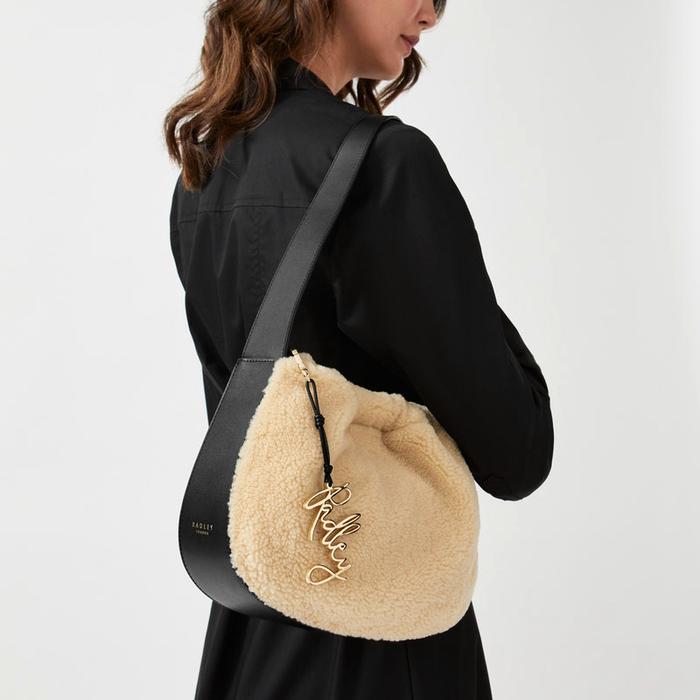  London Lewis Lane - Shearling, Medium Drawstring Shoulder