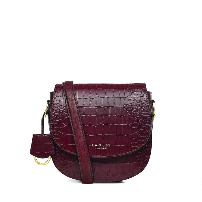  London Liverpool Street 2.0 - Faux Croc, Medium Flapover Crossbody