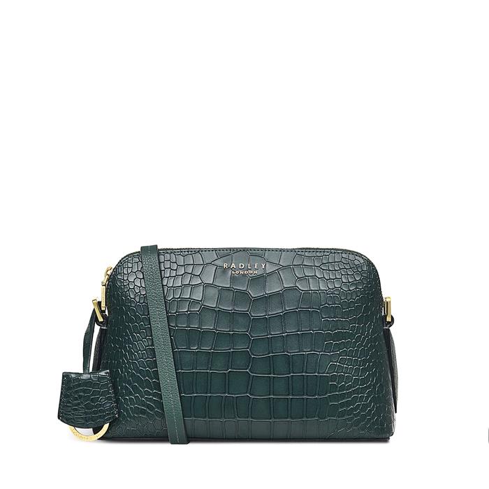  London Liverpool Street 2.0 - Faux Croc, Medium Zip-Top Cross Body