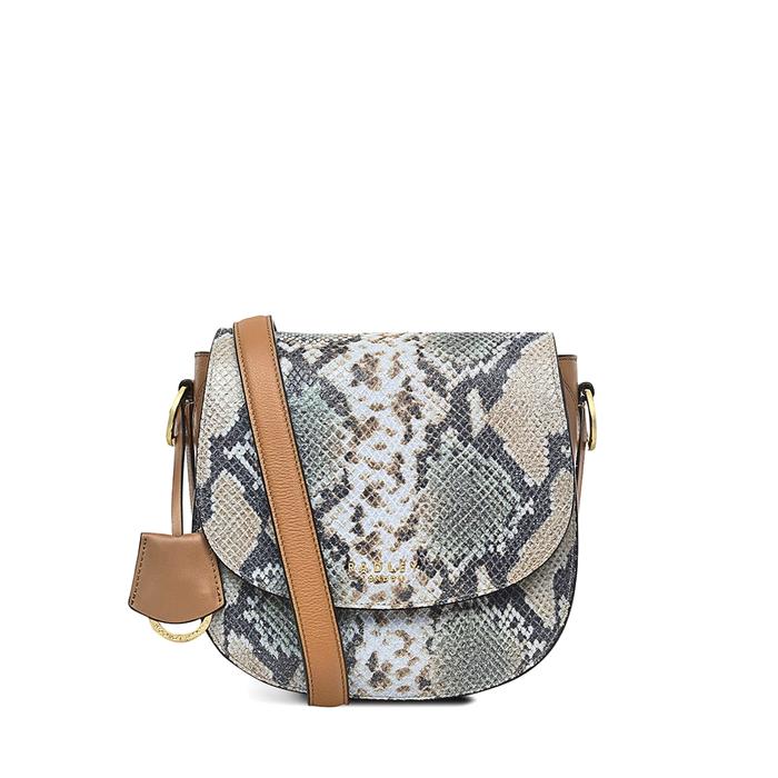  London Liverpool Street 2.0 - Faux Snake, Medium Flapover Cross Body