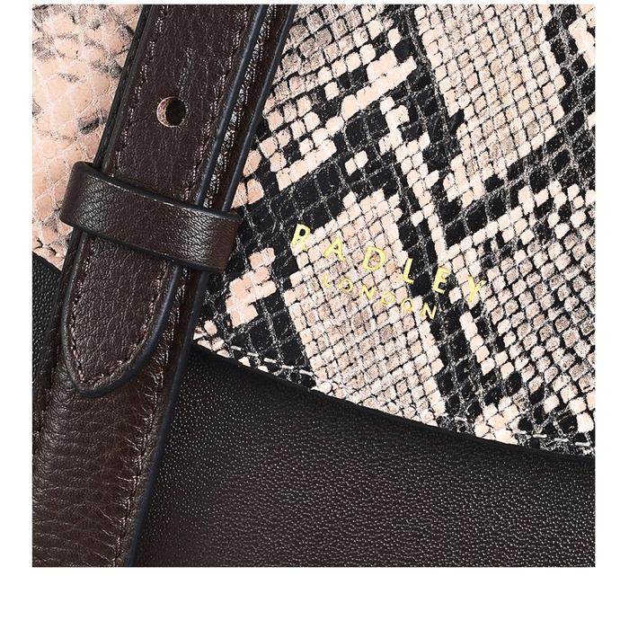  London Liverpool Street 2.0 - Faux Snake, Medium Flapover Crossbody