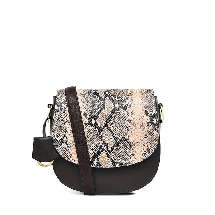  London Liverpool Street 2.0 - Faux Snake, Medium Flapover Crossbody