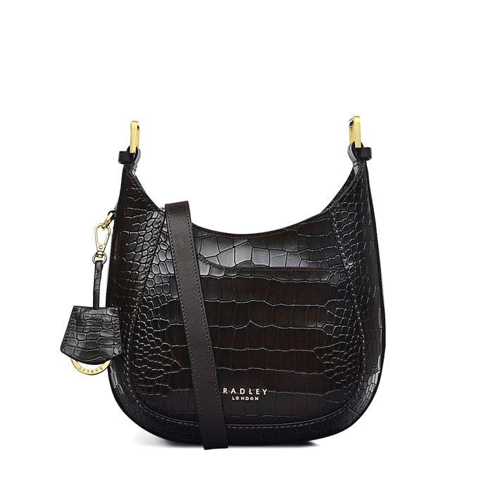  London London Pockets 2.0 - Faux Croc, Small Ziptop Crossbody