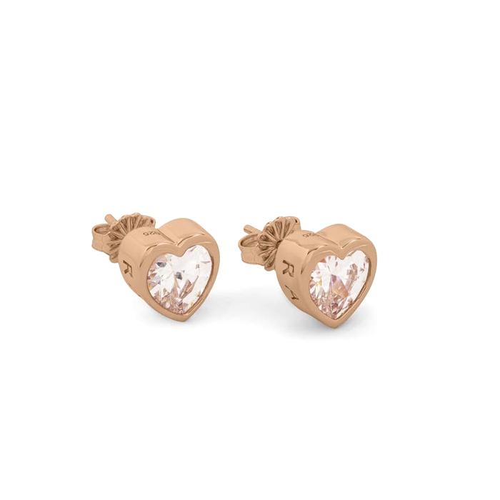  London Love Radley, Clear Stone Heart Earrings