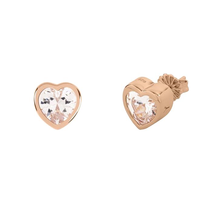  London Love Radley, Clear Stone Heart Earrings