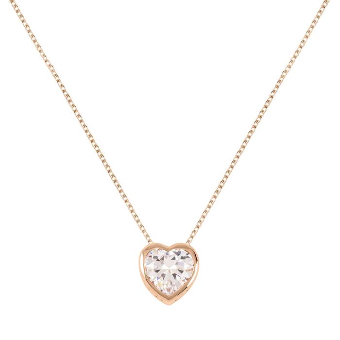  London Love Radley, Clear Stone Heart Necklace