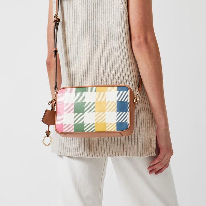  London Manor Grove - Gingham, Small Ziptop Camera Bag