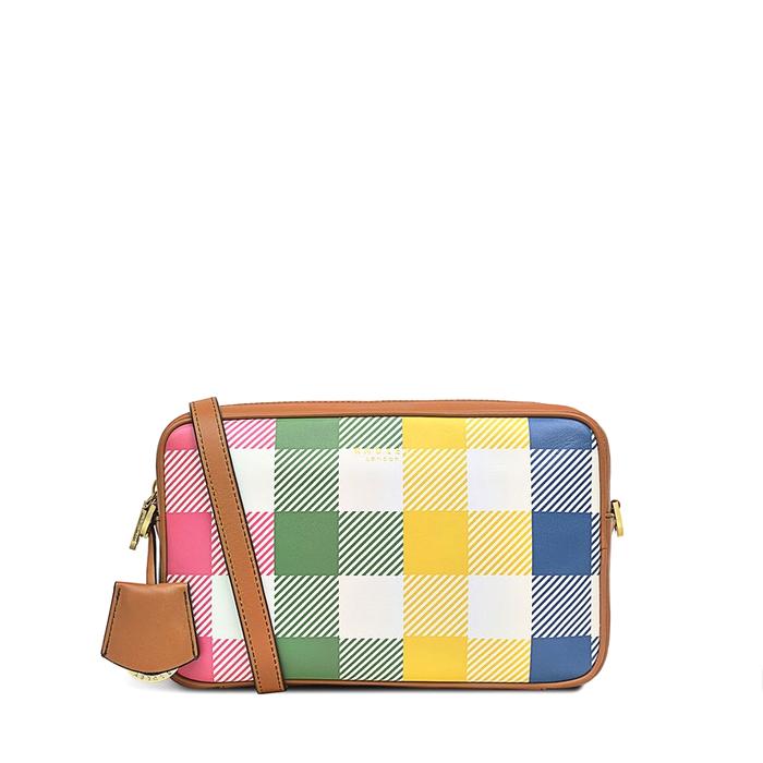  London Manor Grove - Gingham, Small Ziptop Camera Bag