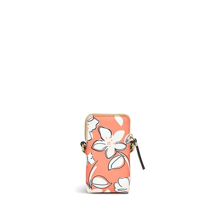  London Maple Cross - Thrift Floral, Medium Zip Around Phone Crossbody