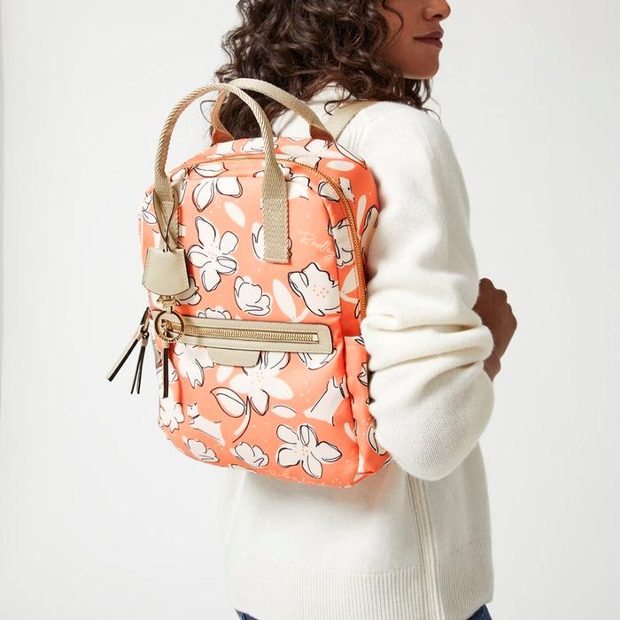  London Maple Cross - Thrift Floral, Medium Ziptop Backpack