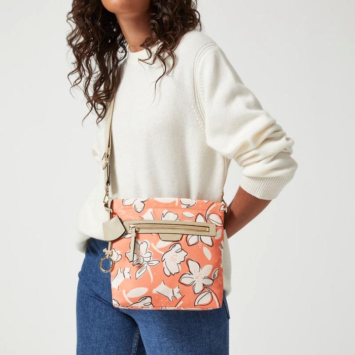  London Maple Cross - Thrift Floral, Small Ziptop Crossbody