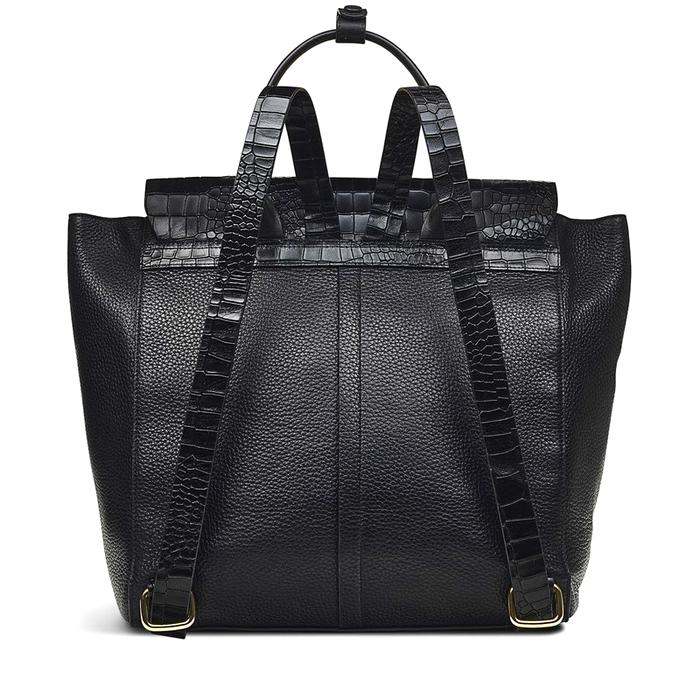  London Mayfair Lane - Faux Croc, Medium Flapover Backpack