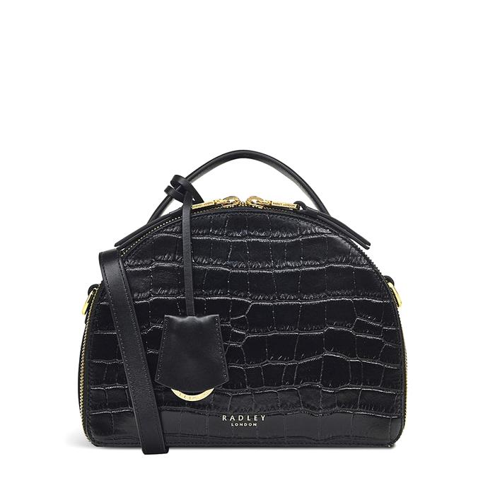  London Orchard Road - Faux Croc, Small Zip Around Crossbody