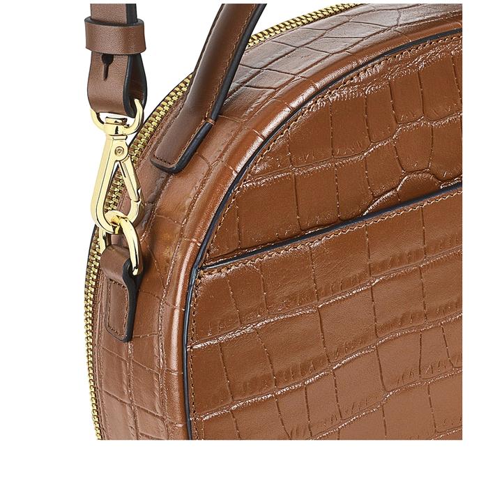  London Orchard Road - Faux Croc, Small Zip Around Crossbody