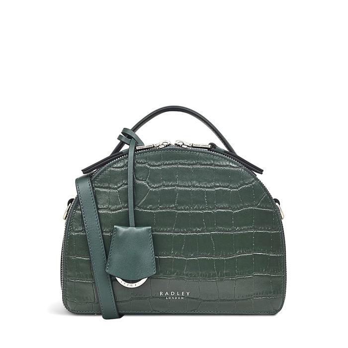  London Orchard Road - Faux Croc, Small Zip Around Crossbody