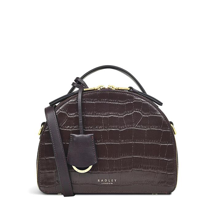  London Orchard Road - Faux Croc, Small Zip Around Crossbody