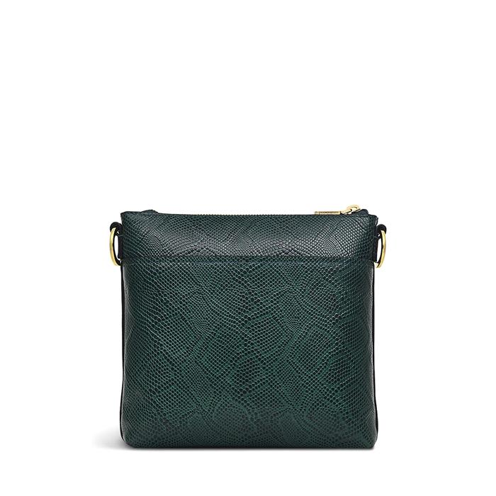  London Pockets 2.0 - Faux Snake, Small Zip-Top Cross Body